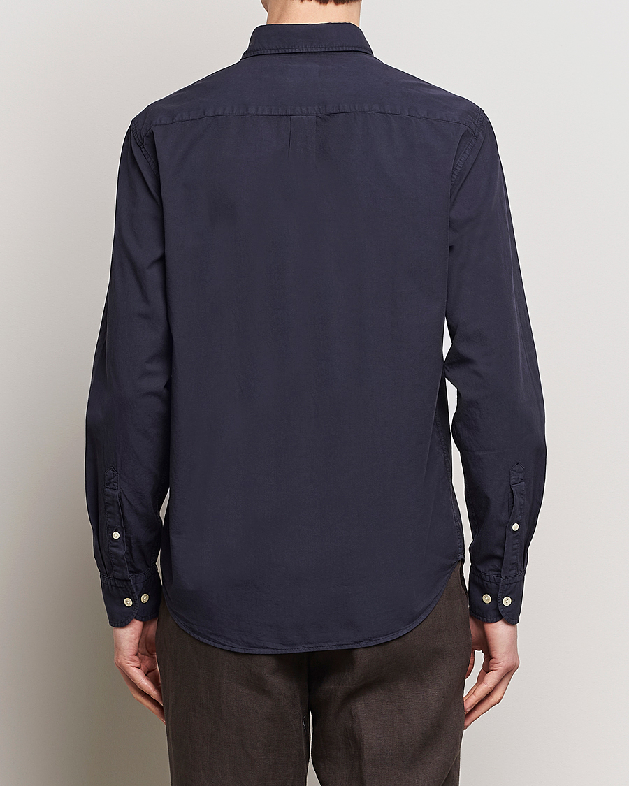 Uomini | Camicie | Oscar Jacobson | Reg Fit Wide Spread Collar Twill Night Blue