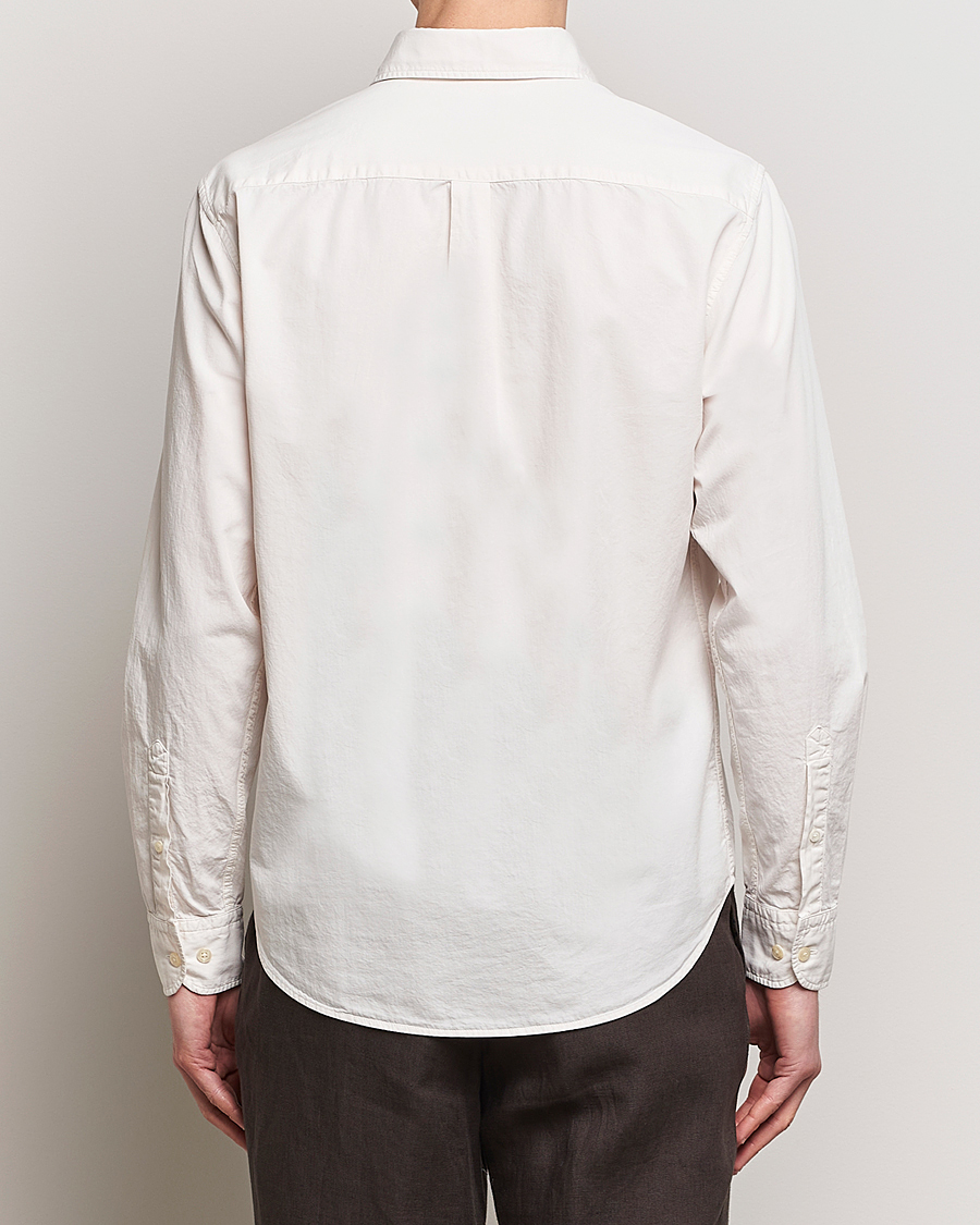 Uomini | Camicie | Oscar Jacobson | Reg Fit Wide Spread Collar Twill Ecru White