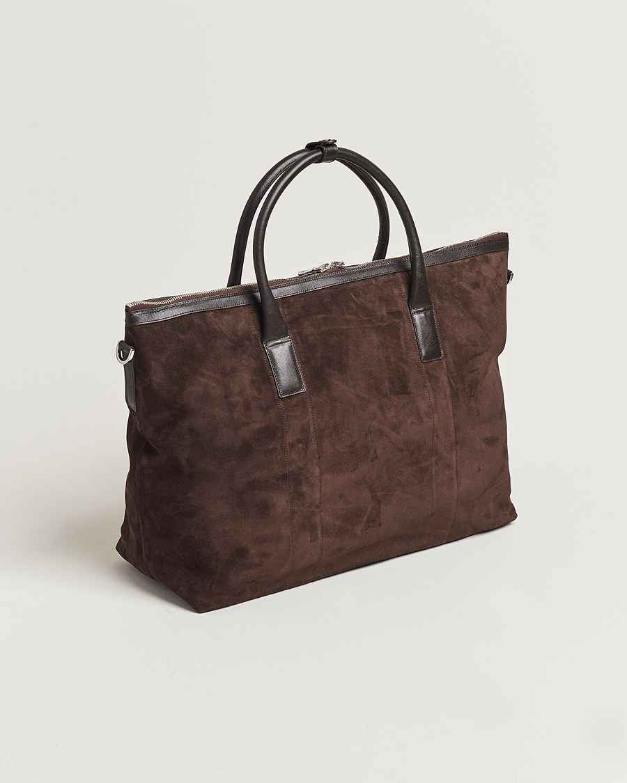 Uomini | Borse | Oscar Jacobson | Weekend Bag Soft Leather Chocolate Brown