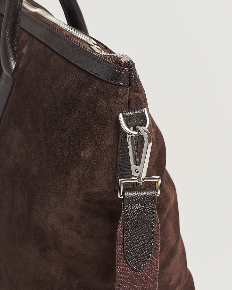 Uomini | Borse | Oscar Jacobson | Weekend Bag Soft Leather Chocolate Brown