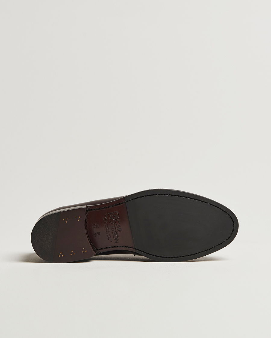 Uomini | Mocassini | Oscar Jacobson | Penny Loafers Dark Mud Brown