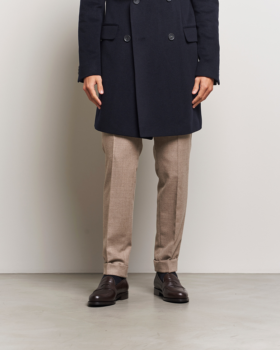 Uomini | Mocassini | Oscar Jacobson | Penny Loafers Dark Mud Brown