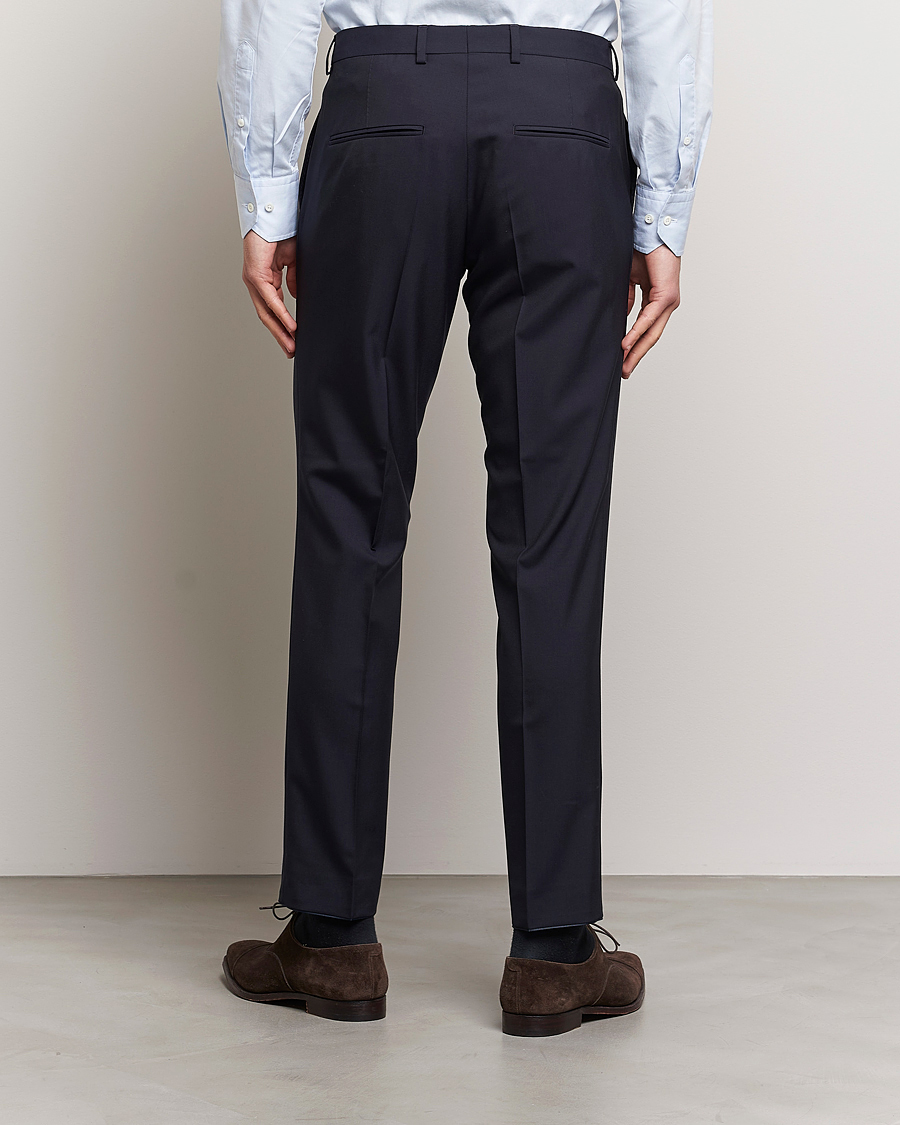 Uomini | Pantaloni | Oscar Jacobson | Denz Wool Trousers Navy
