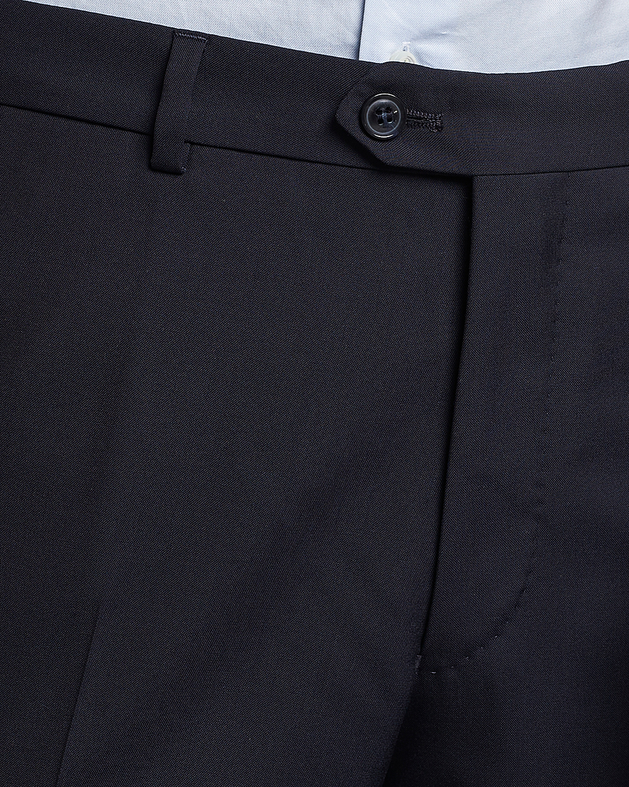 Uomini | Pantaloni | Oscar Jacobson | Denz Wool Trousers Navy