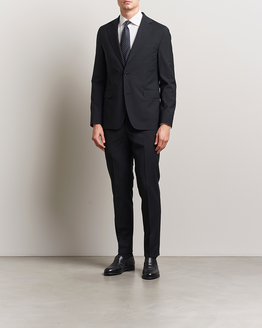 Uomini | Blazers | Oscar Jacobson | Ego Wool Blend Blazer Black