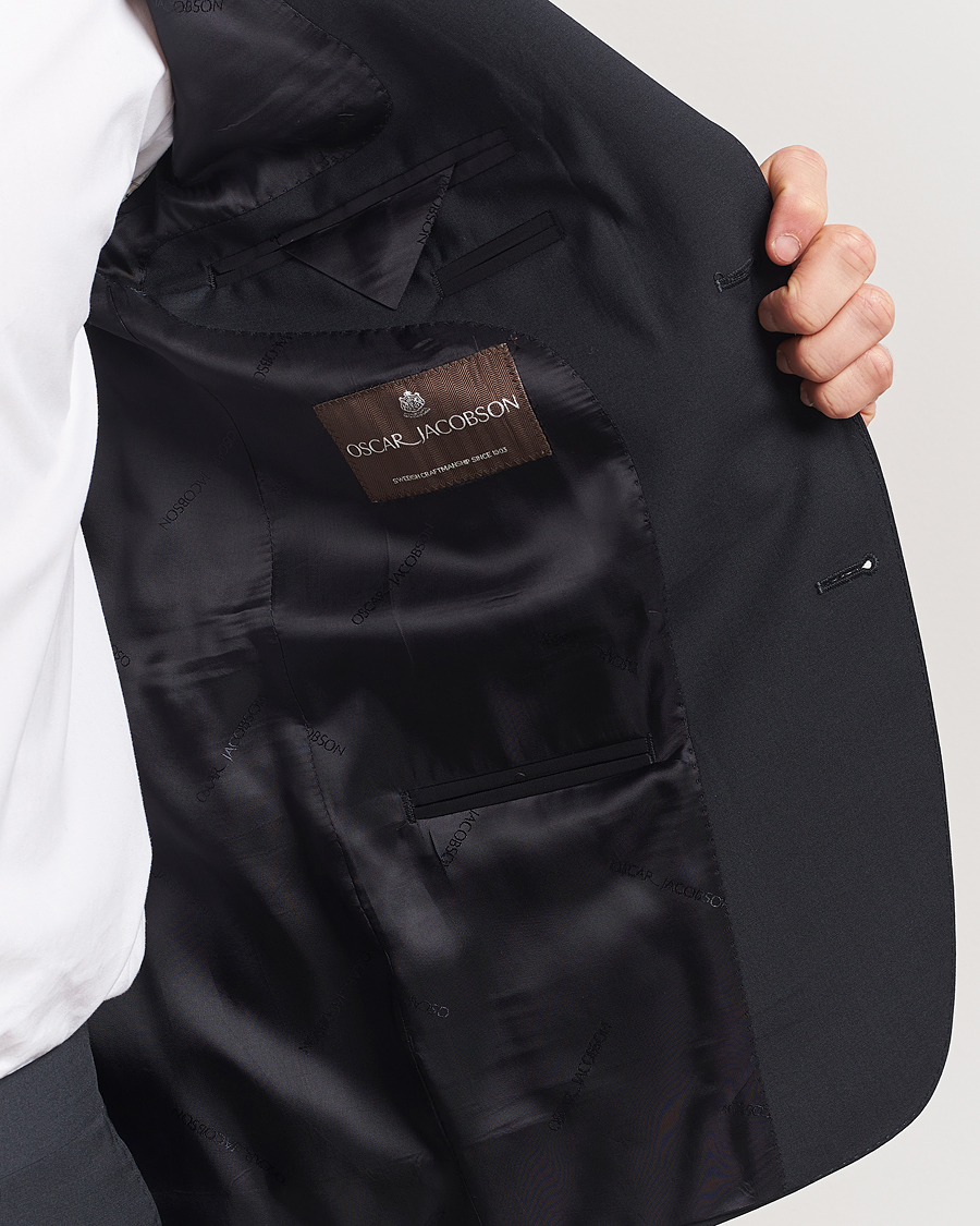 Uomini | Blazers | Oscar Jacobson | Ego Wool Blend Blazer Black