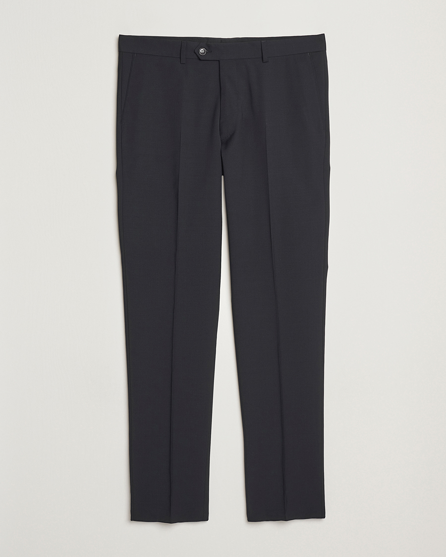 Uomini | Pantaloni | Oscar Jacobson | Denz Wool Blend Trousers Black
