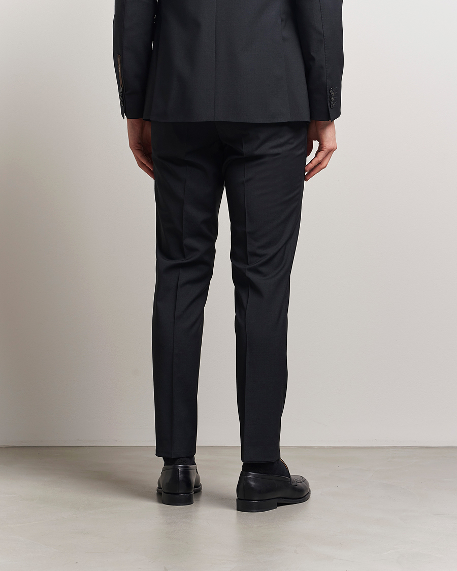 Uomini | Pantaloni | Oscar Jacobson | Denz Wool Blend Trousers Black