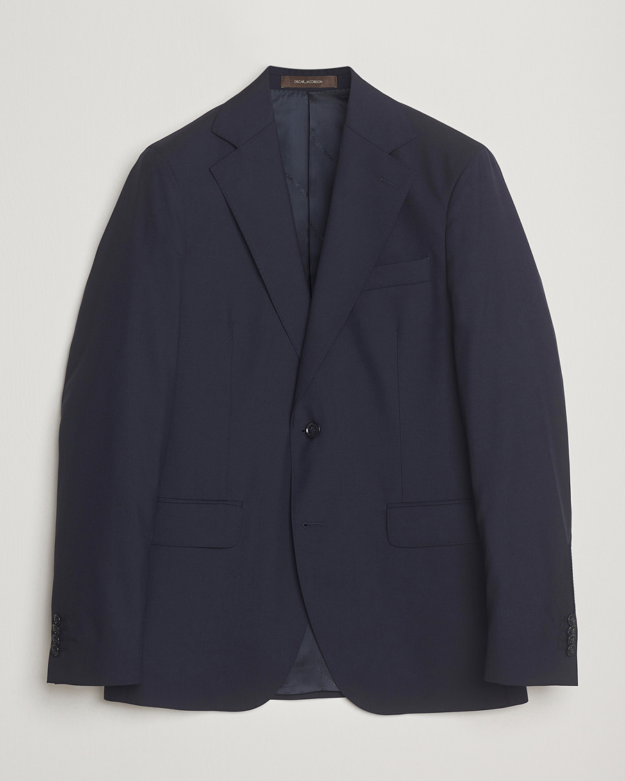 Uomini | Blazers | Oscar Jacobson | Ego Wool Blazer Blue