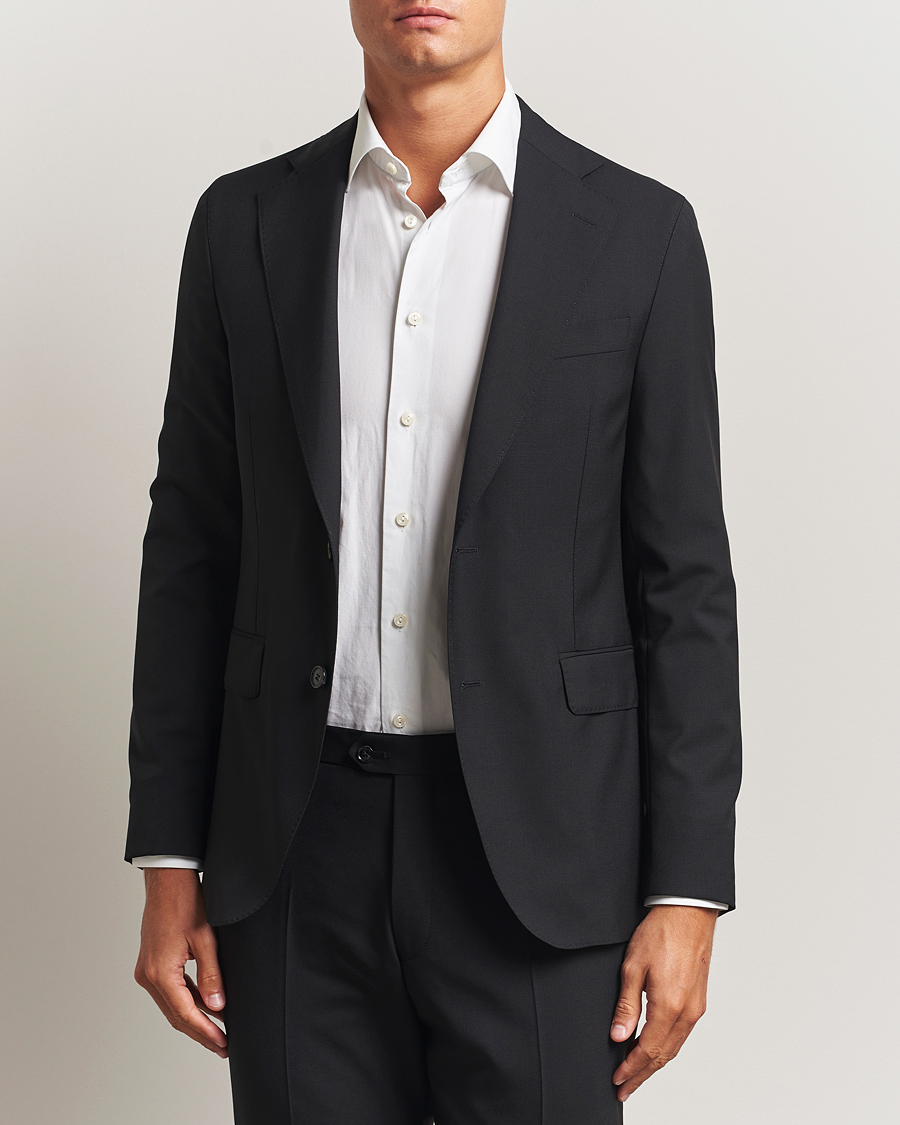 Uomini | Blazers | Oscar Jacobson | Ego Wool Blazer Black