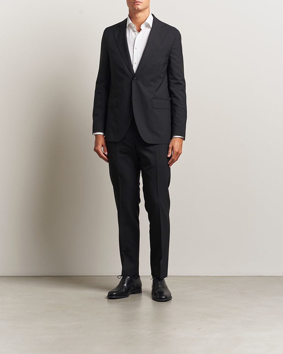 Uomini | Blazers | Oscar Jacobson | Fogerty Wool Blazer Black