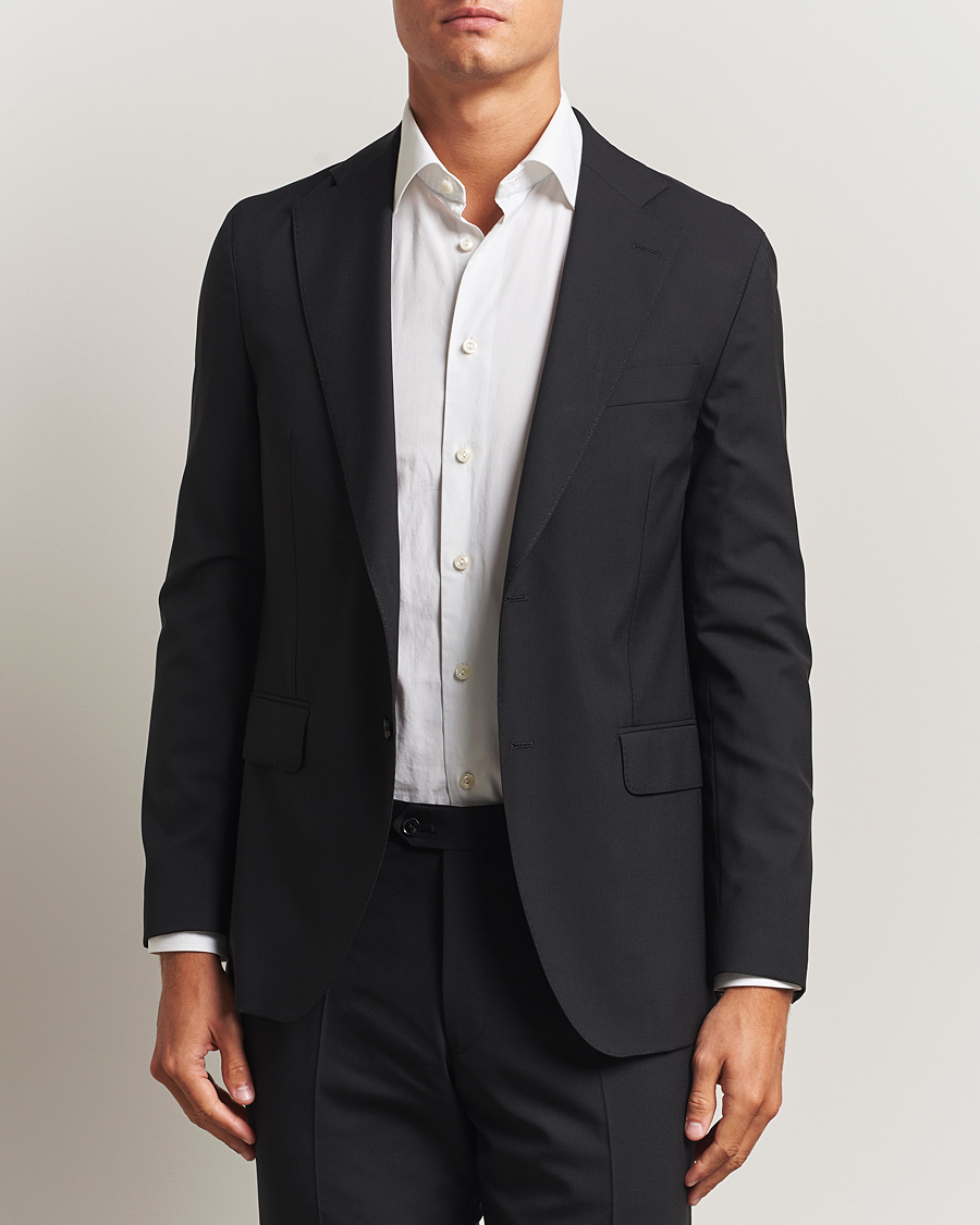 Uomini | Blazers | Oscar Jacobson | Fogerty Wool Blazer Black