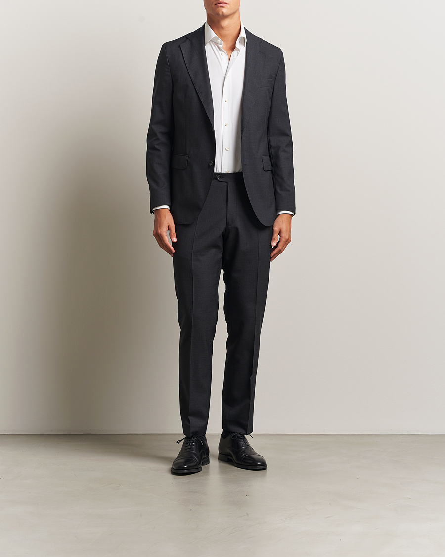 Uomini | Pantaloni | Oscar Jacobson | Dandy Wool Trousers Grey
