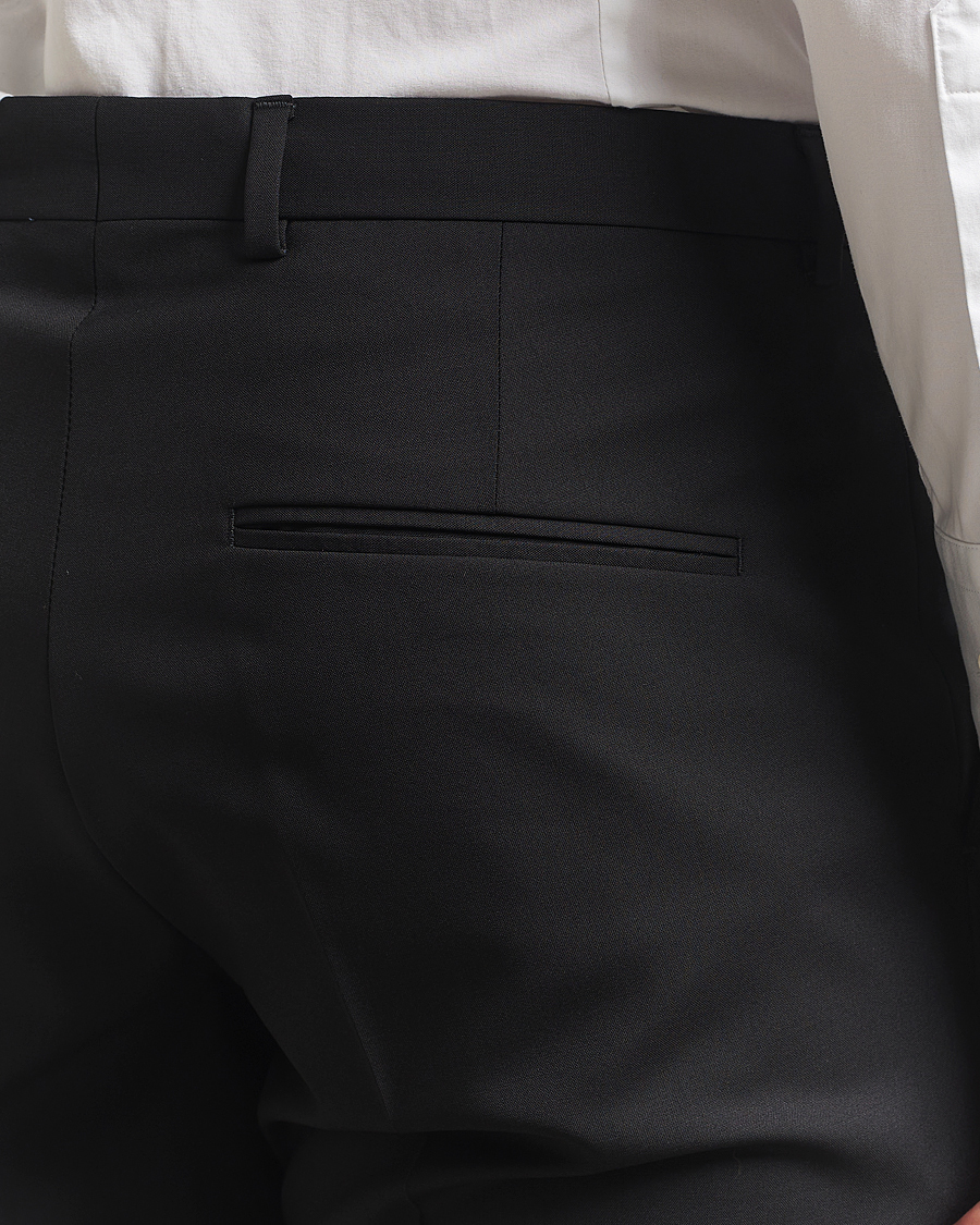 Uomini | Pantaloni | Oscar Jacobson | Dandy Wool Trousers Black