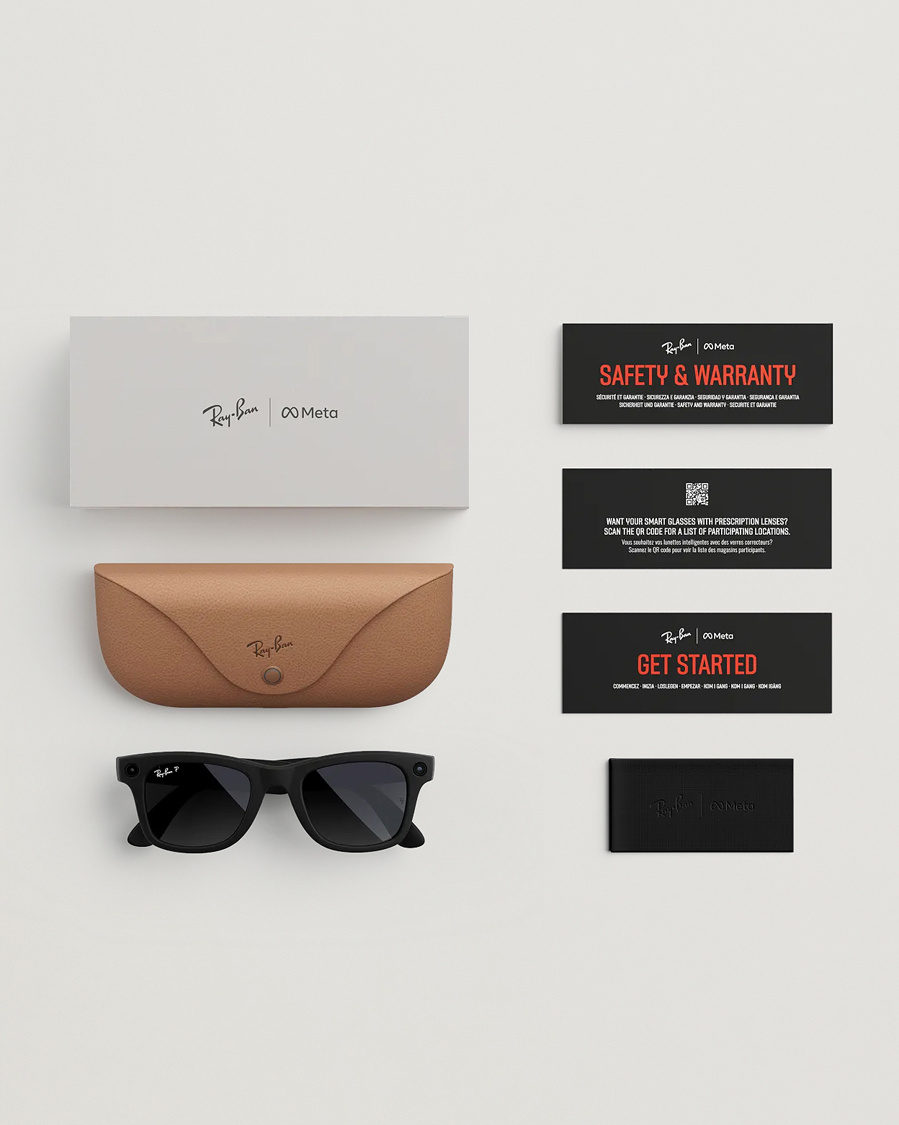 Uomini | Occhiali da sole | Ray-Ban | Wayfarer Meta 53 Sunglasses Matte Black