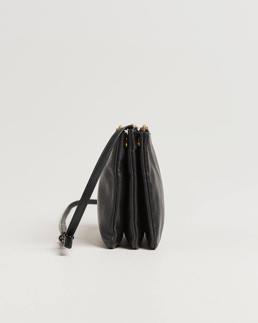 Uomini | Celine Pre-Owned Trio Bag Medium Leather Black | Celine Pre-Owned | Trio Bag Medium Leather Black