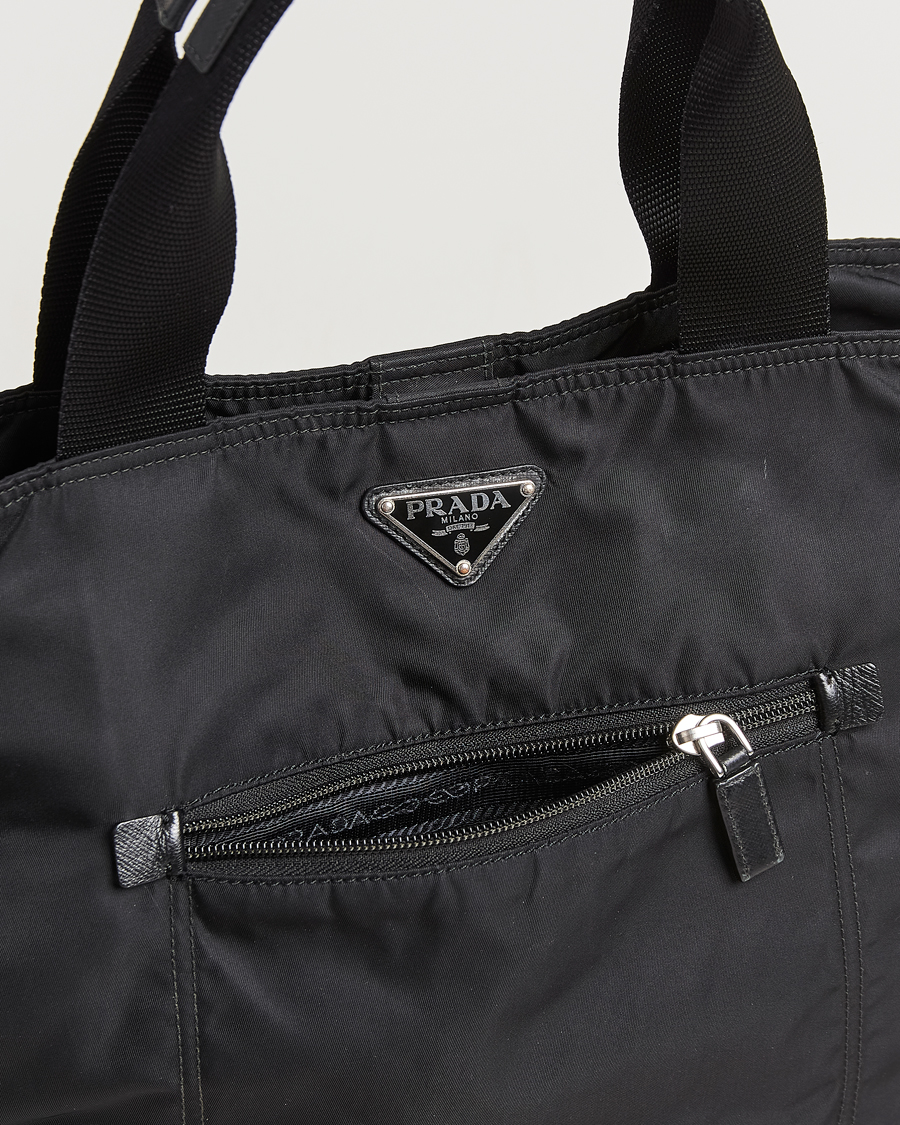 Uomini | Prada Pre-Owned 2 Way Boston Bag Tessuto Nylon Black | Prada Pre-Owned | 2 Way Boston Bag Tessuto Nylon Black