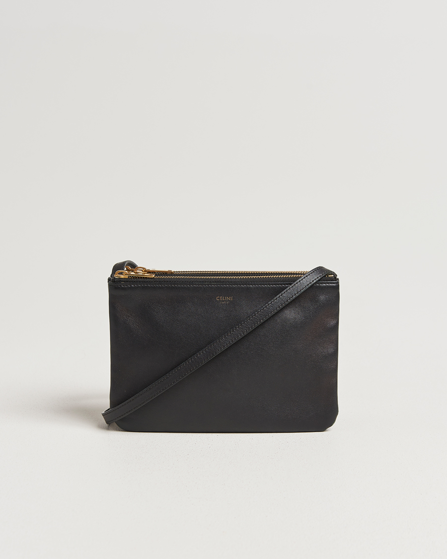 Uomini | Celine Pre-Owned Trio Bag Small Leather Black | Celine Pre-Owned | Trio Bag Small Leather Black