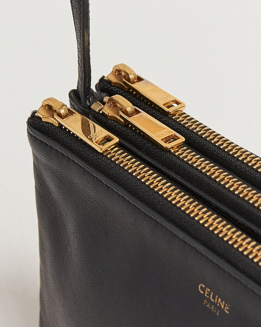 Uomini | Celine Pre-Owned Trio Bag Small Leather Black | Celine Pre-Owned | Trio Bag Small Leather Black