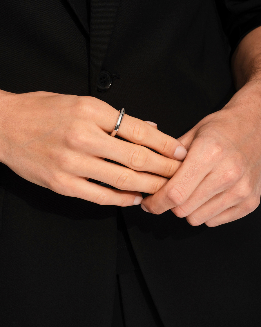 Uomini | Gioielli | Tom Wood | Frame Ring Slim Silver