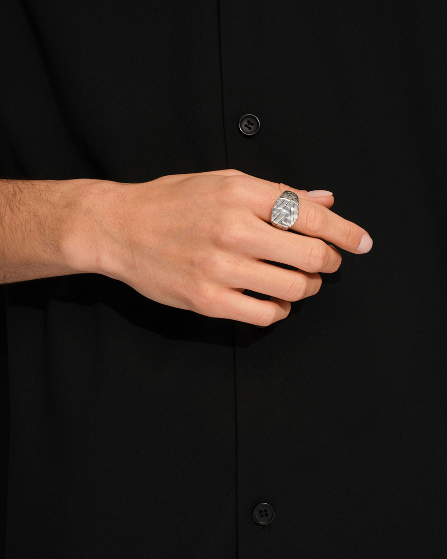Uomini | Gioielli | Tom Wood | Quilt Ring Silver
