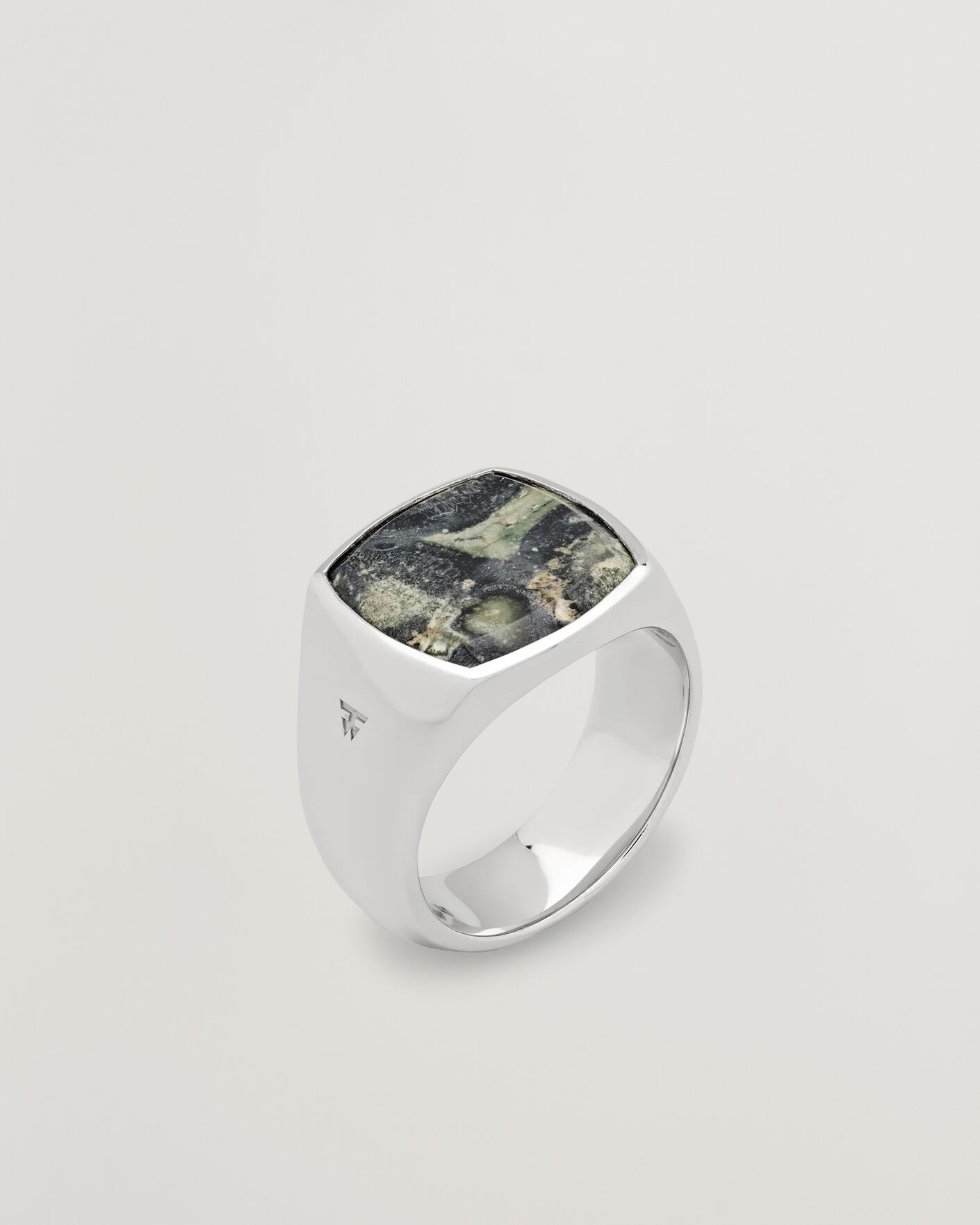 Uomini | Gioielli | Tom Wood | Cushion Ring Kambaba Silver