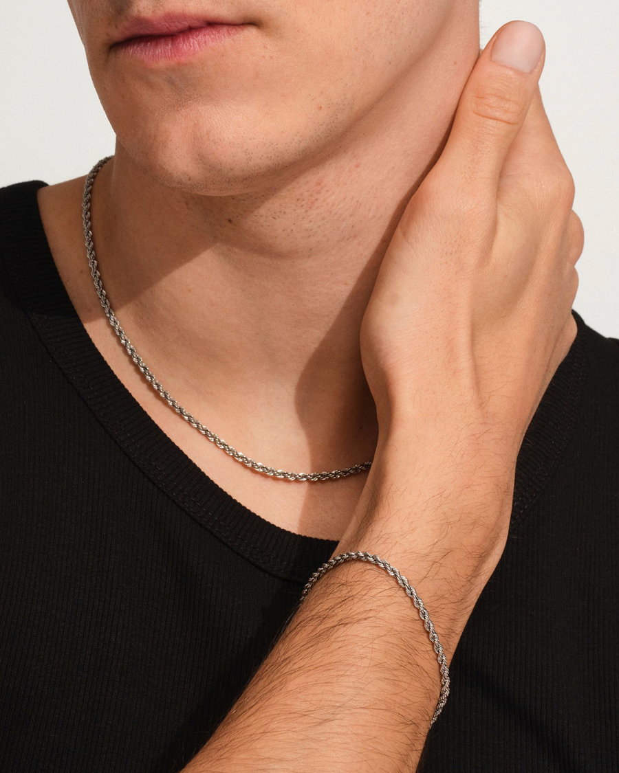 Uomini | Gioielli | Tom Wood | Rope Bracelet Silver