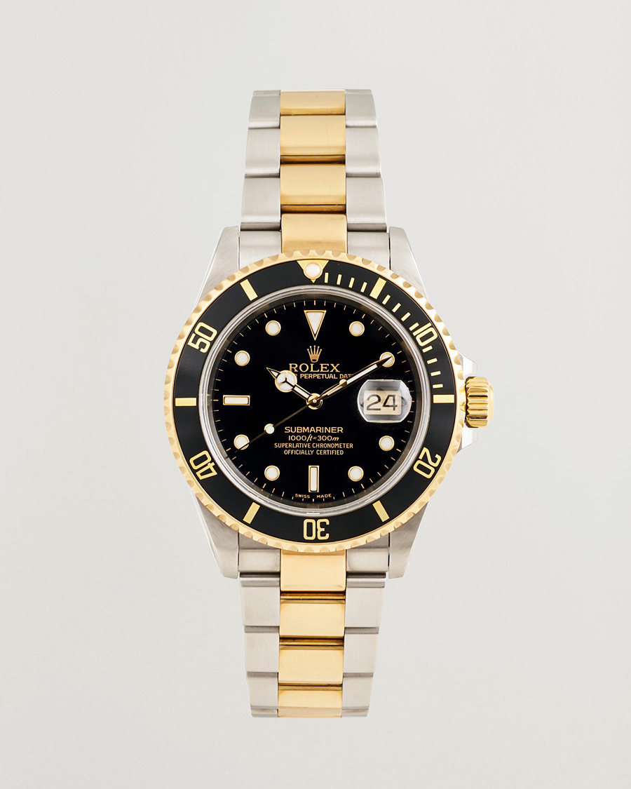 Uomini | Rolex Pre-Owned Submariner Oyster Perpetual Two Tone Black | Rolex Pre-Owned | Submariner Oyster Perpetual Two Tone Black
