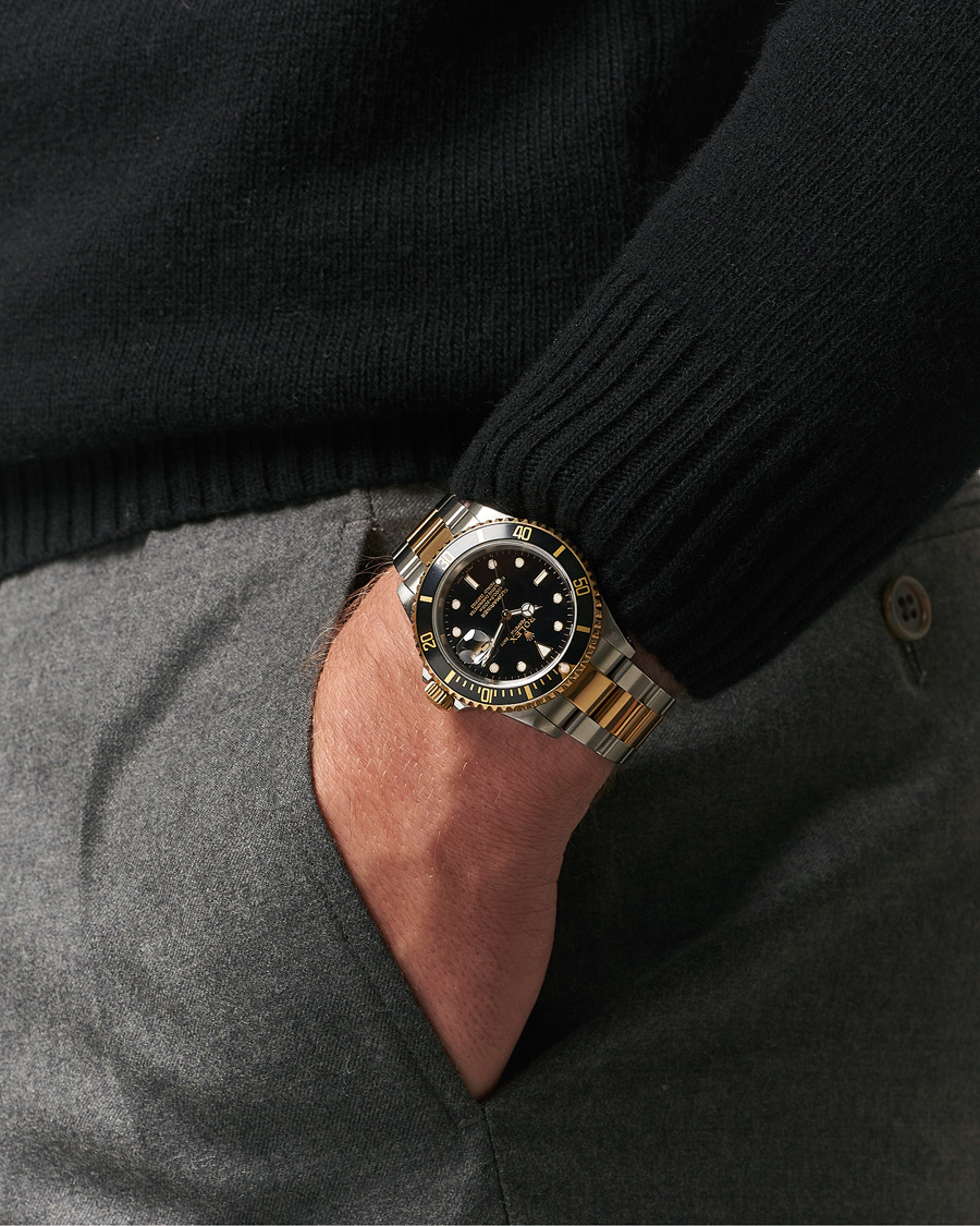Uomini | Rolex Pre-Owned Submariner Oyster Perpetual Two Tone Black | Rolex Pre-Owned | Submariner Oyster Perpetual Two Tone Black