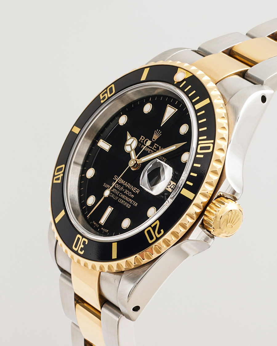 Uomini | Rolex Pre-Owned Submariner Oyster Perpetual Two Tone Black | Rolex Pre-Owned | Submariner Oyster Perpetual Two Tone Black