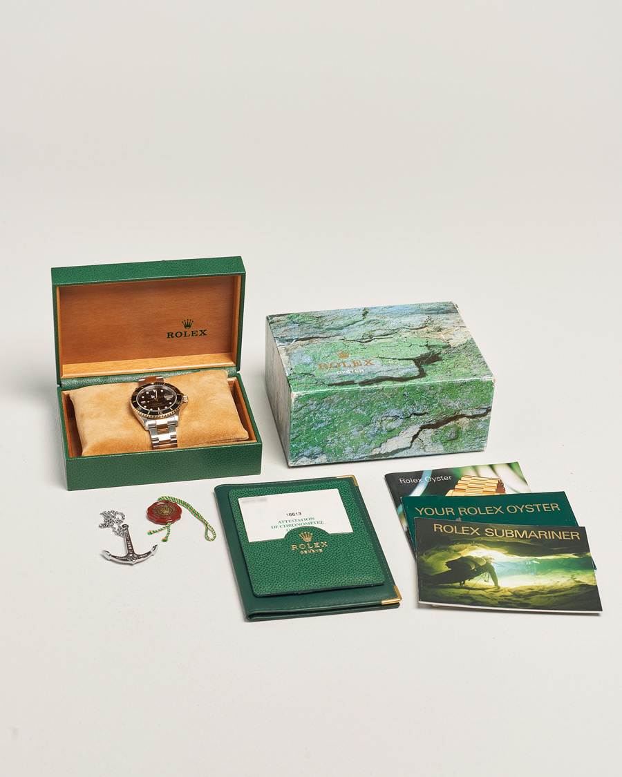 Uomini | Rolex Pre-Owned Submariner Oyster Perpetual Two Tone Black | Rolex Pre-Owned | Submariner Oyster Perpetual Two Tone Black