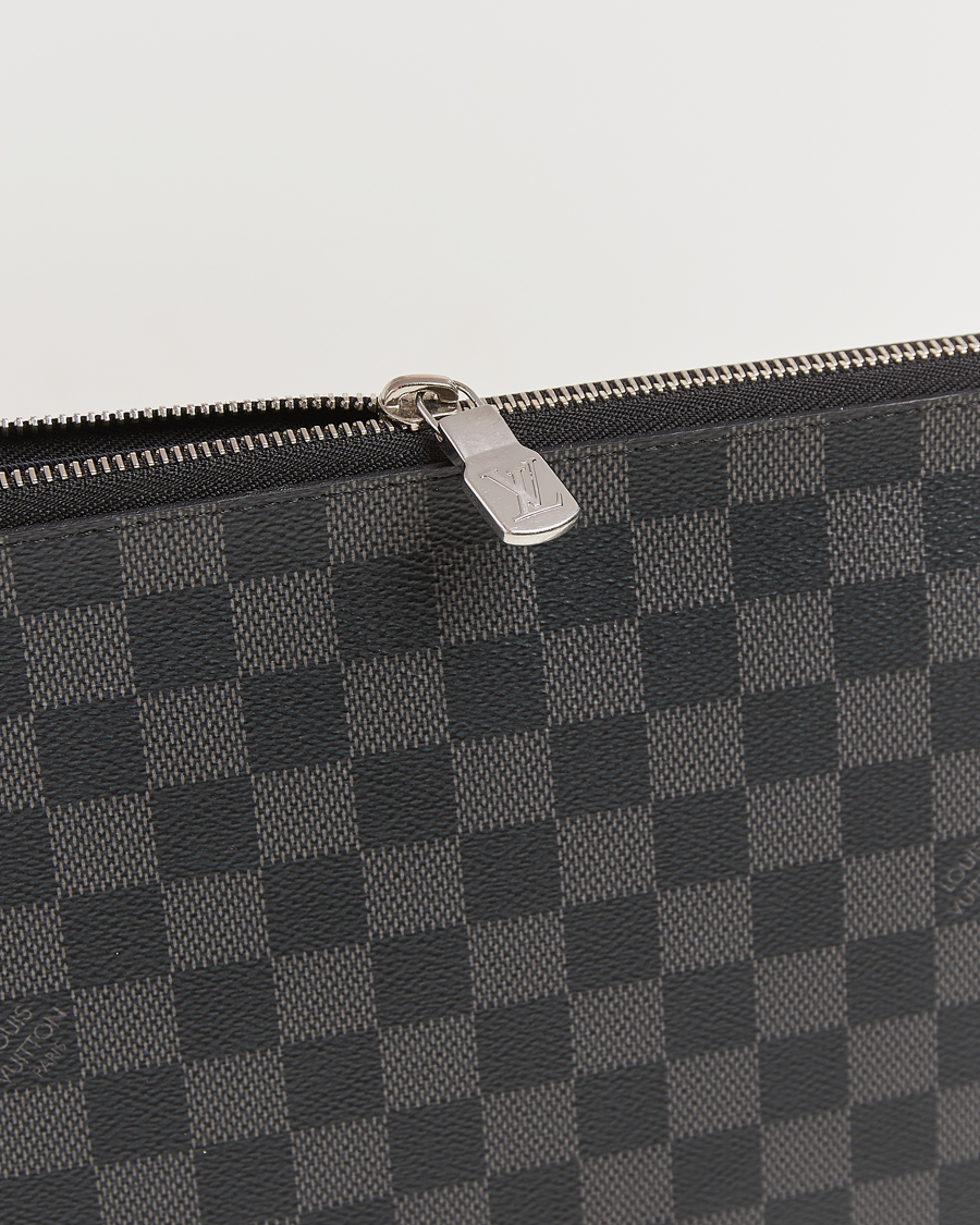Uomini | Pre-Owned & Vintage Bags | Louis Vuitton Pre-Owned | Pochette Jules GM Damier Graphite