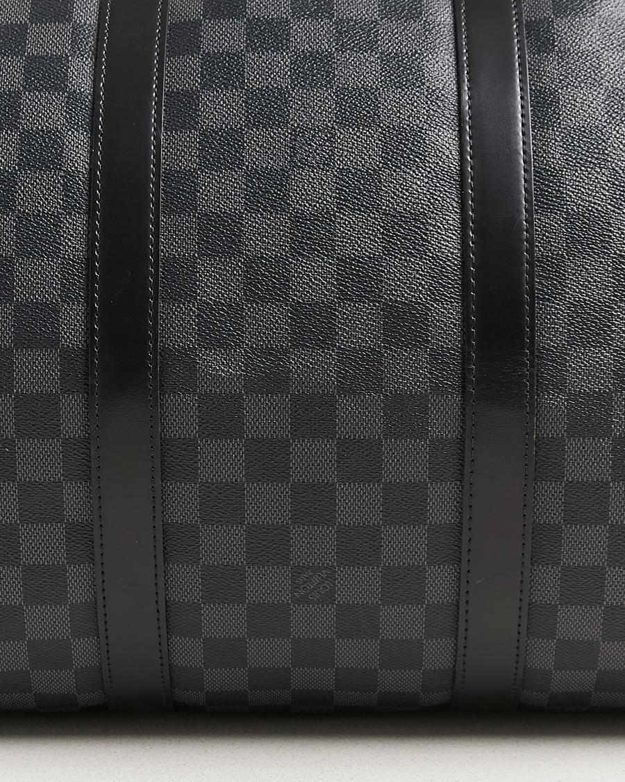 Uomini | Pre-Owned & Vintage Bags | Louis Vuitton Pre-Owned | Keepall Bandouliére 55 Damier Graphite