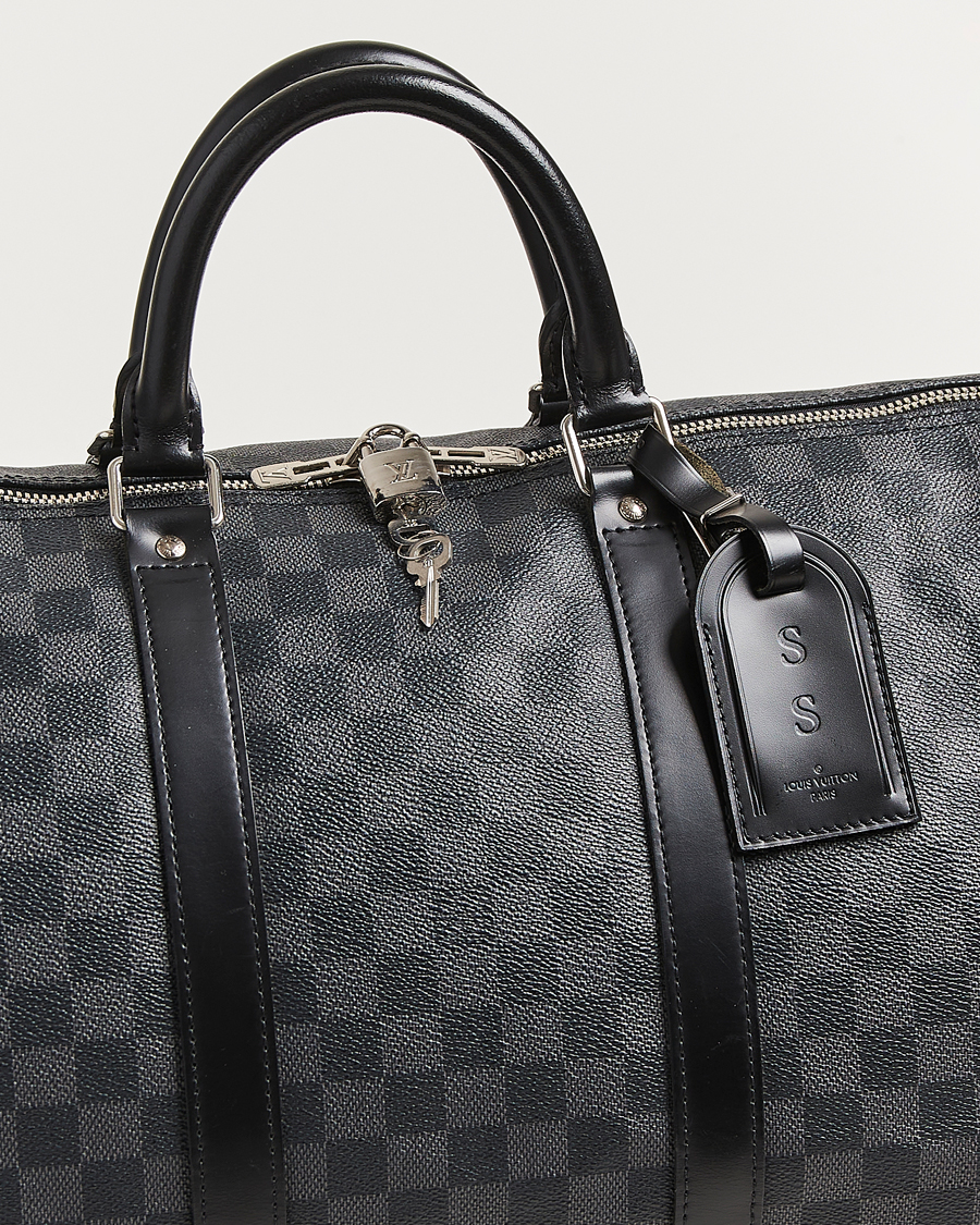 Uomini | Pre-Owned & Vintage Bags | Louis Vuitton Pre-Owned | Keepall Bandouliére 55 Damier Graphite