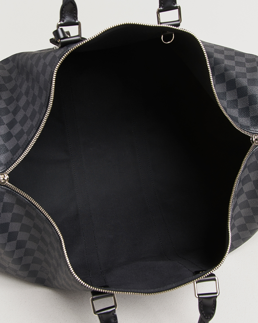 Uomini | Pre-Owned & Vintage Bags | Louis Vuitton Pre-Owned | Keepall Bandouliére 55 Damier Graphite