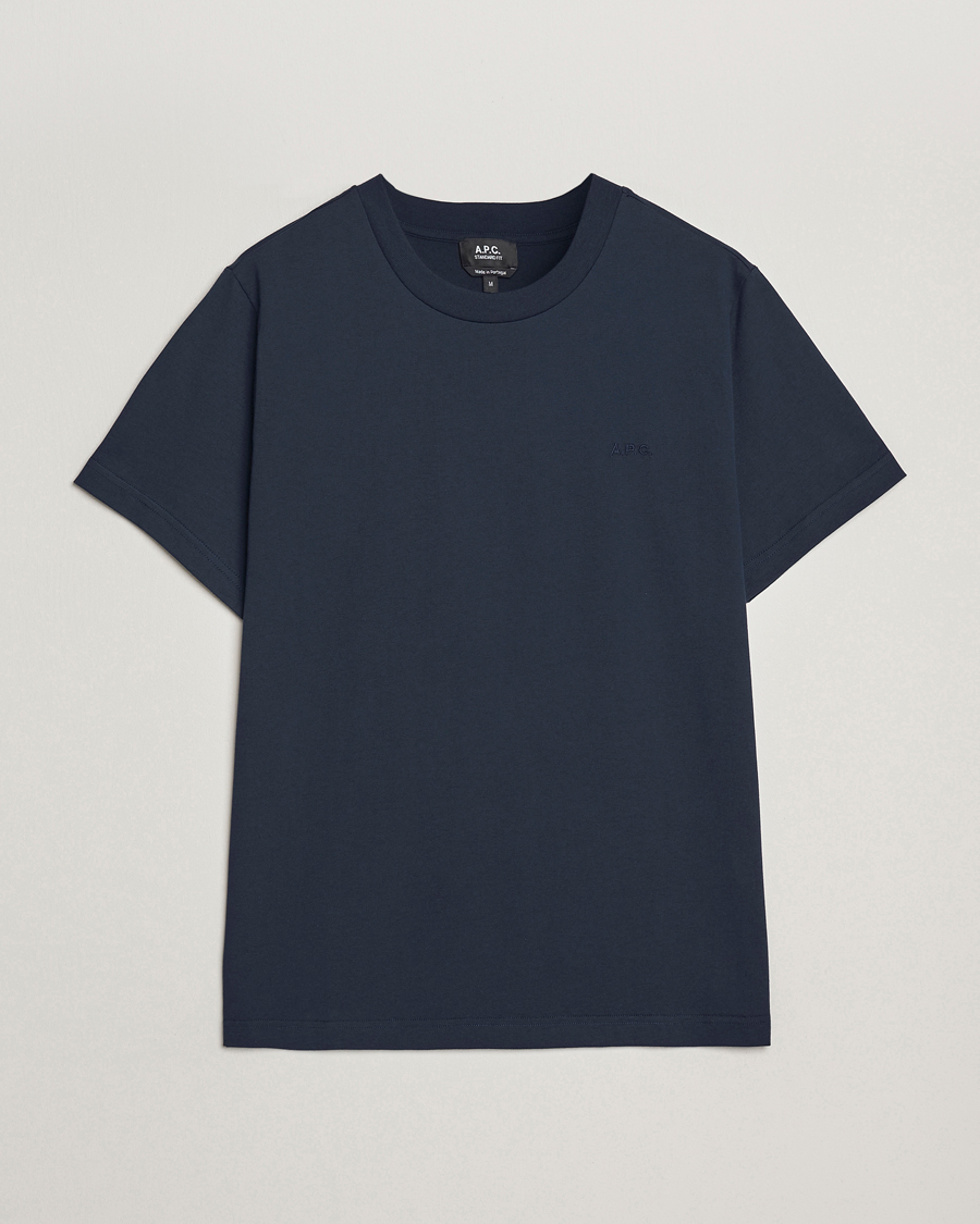 Uomini | T-shirt | A.P.C. | Embroidered APC T-Shirt Dark Navy