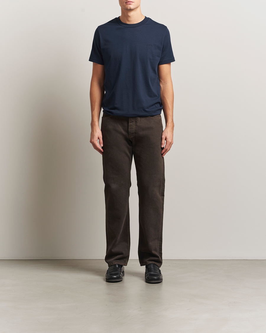 Uomini | T-shirt | A.P.C. | Embroidered APC T-Shirt Dark Navy