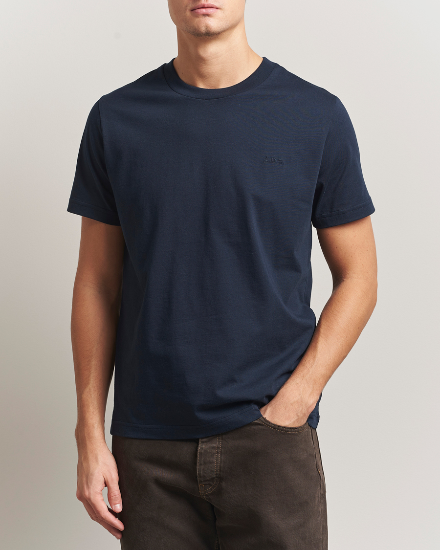 Uomini | T-shirt | A.P.C. | Embroidered APC T-Shirt Dark Navy