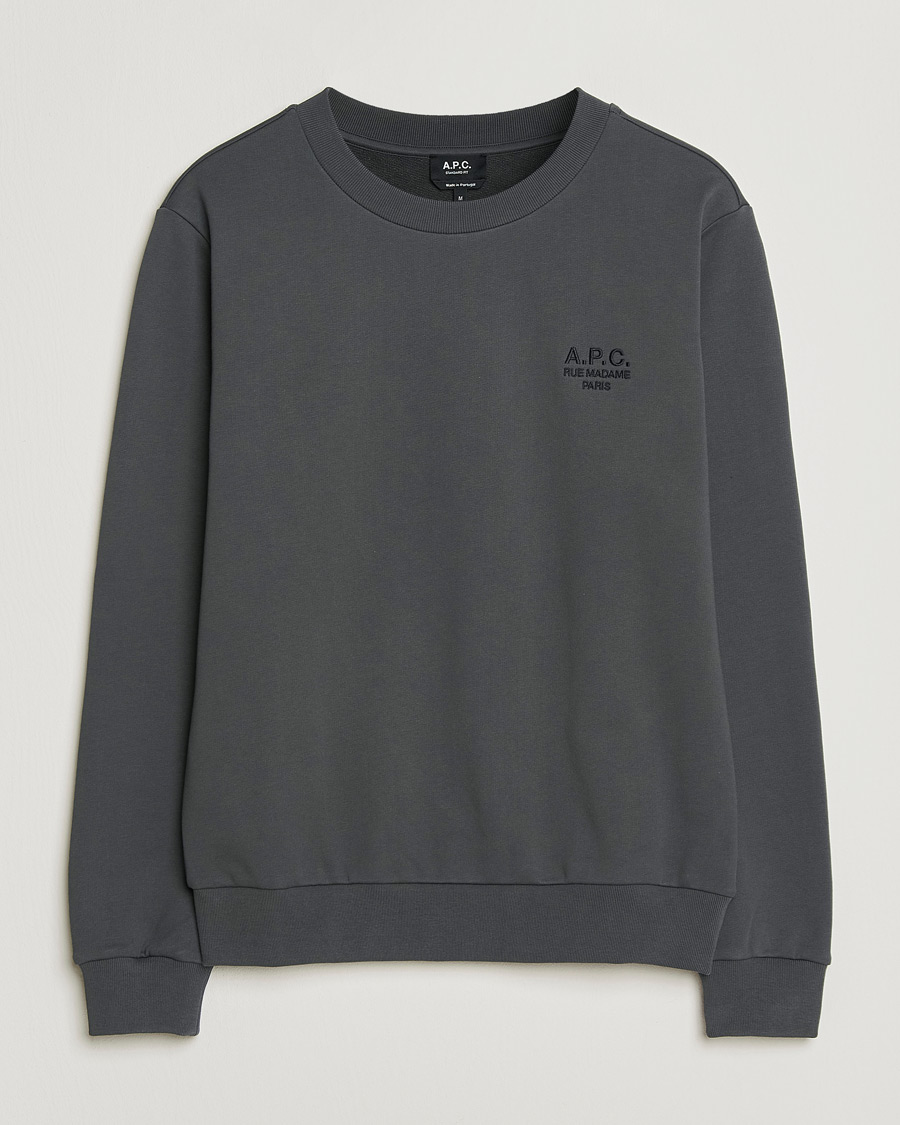 Uomini | Maglieria | A.P.C. | Rue Madame Tonal Sweatshirt Faded Black