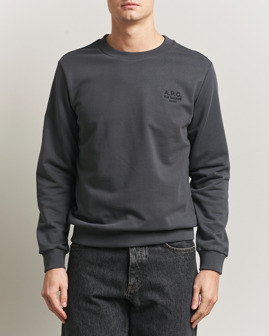 Uomini | Maglieria | A.P.C. | Rue Madame Tonal Sweatshirt Faded Black