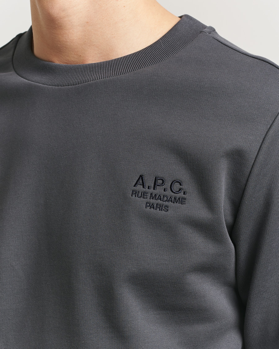 Uomini | Maglieria | A.P.C. | Rue Madame Tonal Sweatshirt Faded Black