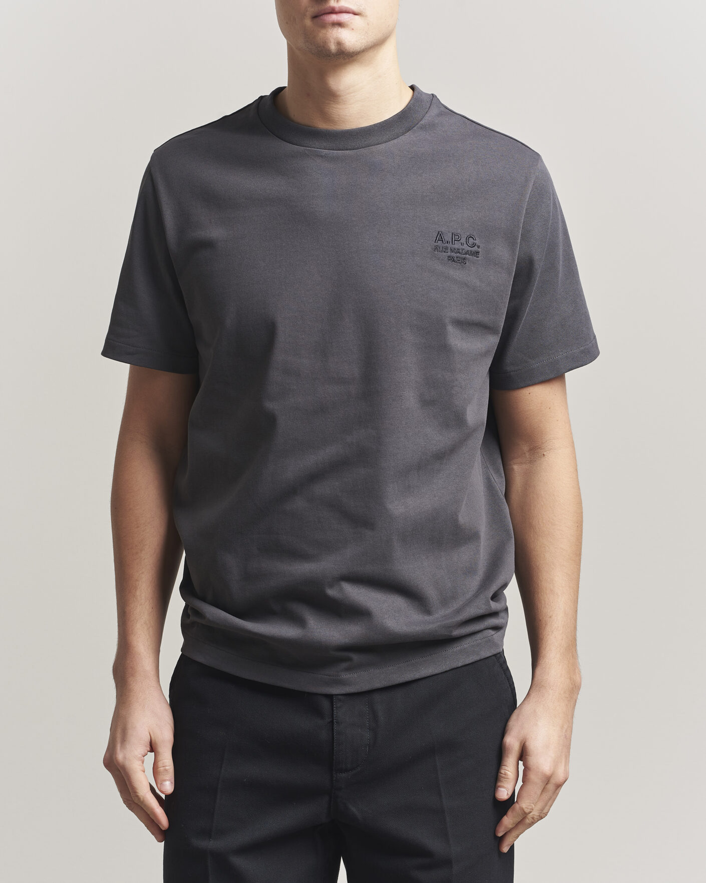 Uomini | T-shirt | A.P.C. | Rue Madame T-Shirt Faded Black