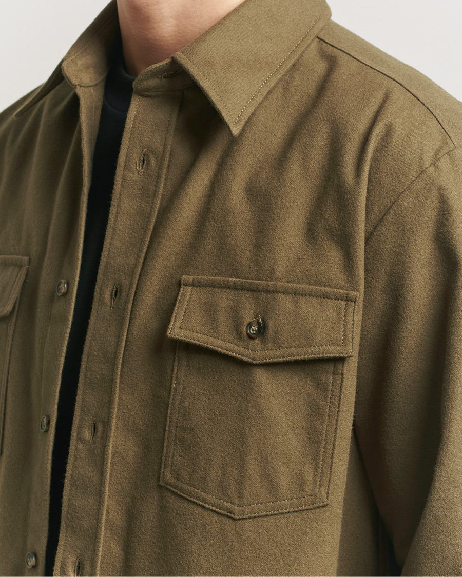 Uomini | Camicie | A.P.C. | Brushed Cotton Overshirt Khaki