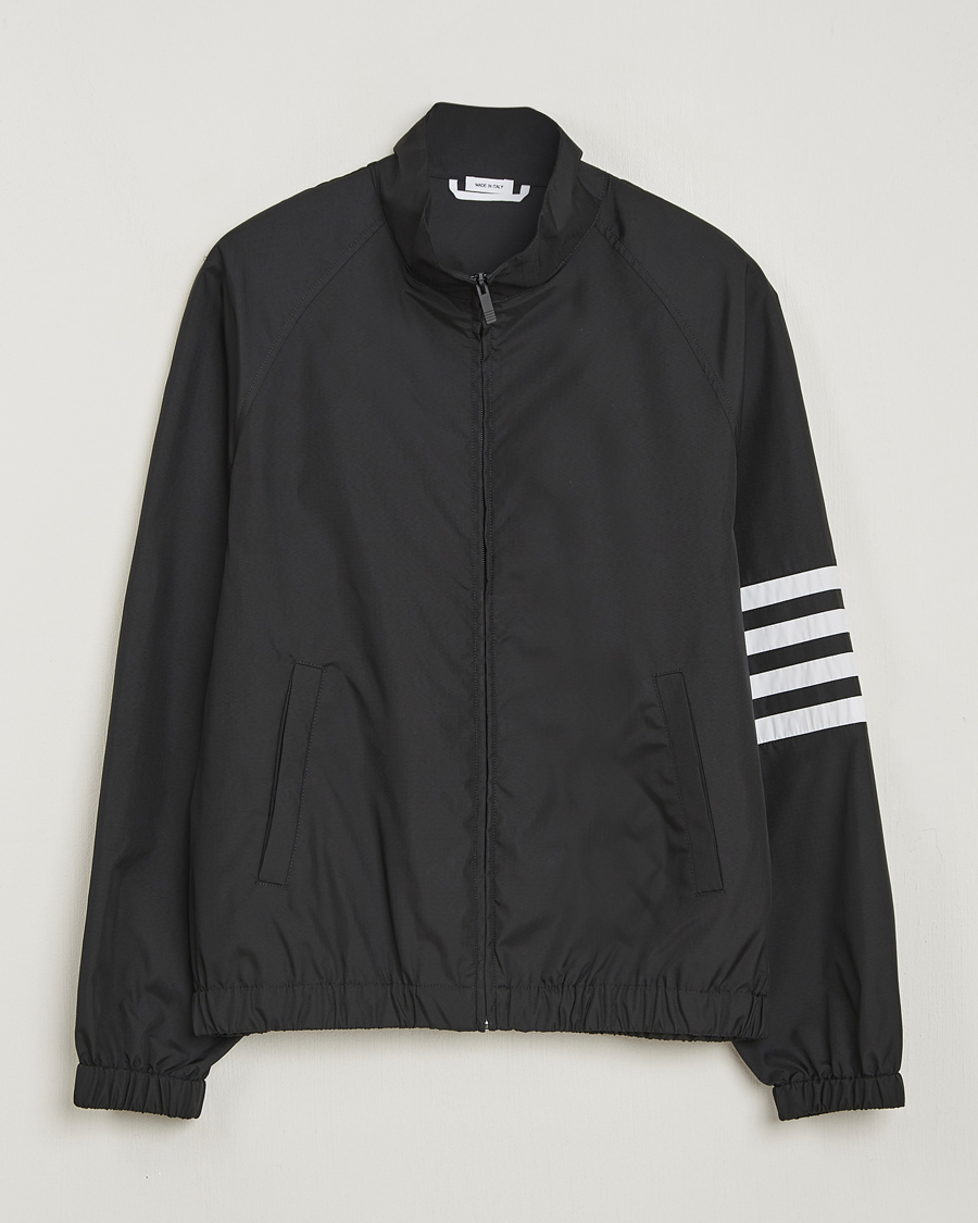 Uomini | Giacche | Thom Browne | Raglan 4 Bar Nylon Jacket Black