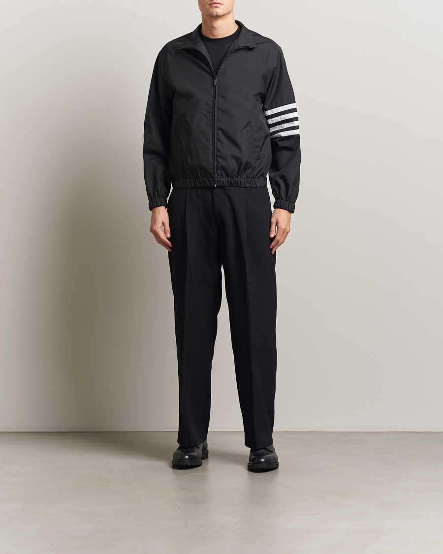 Uomini | Giacche | Thom Browne | Raglan 4 Bar Nylon Jacket Black