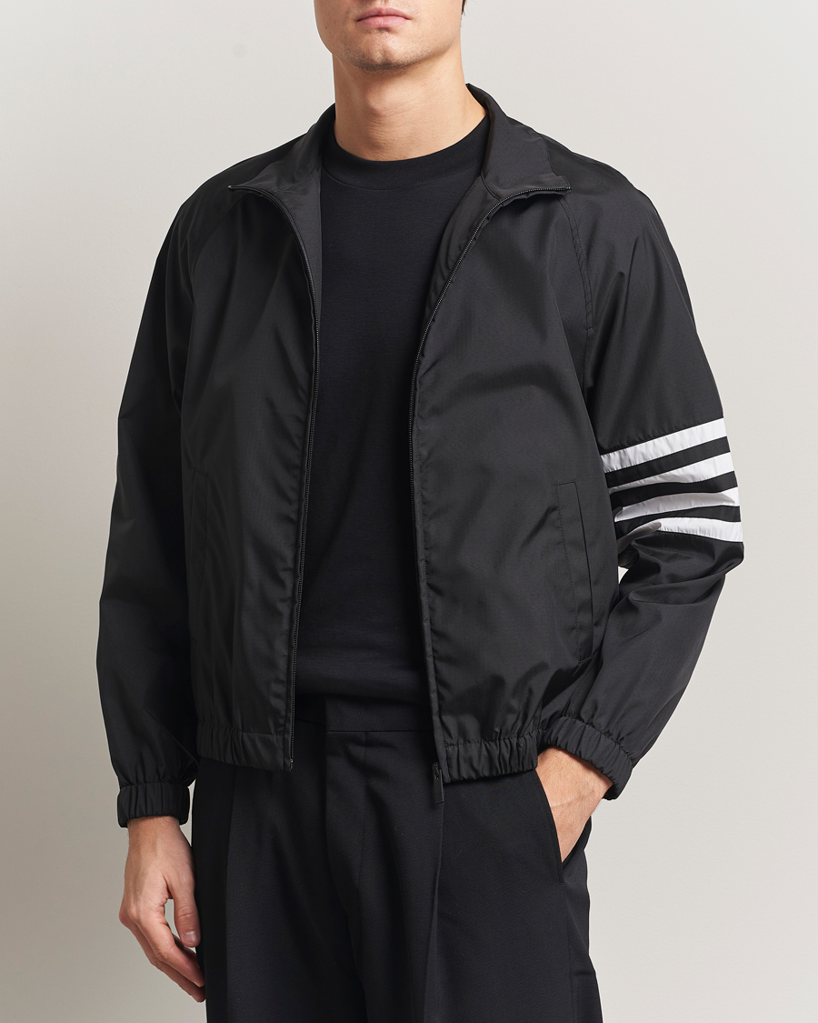 Uomini | Giacche | Thom Browne | Raglan 4 Bar Nylon Jacket Black