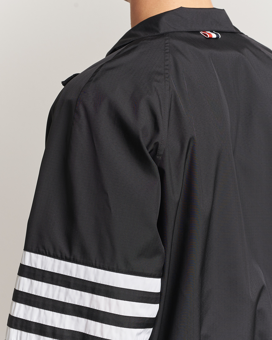 Uomini | Giacche | Thom Browne | Raglan 4 Bar Nylon Jacket Black