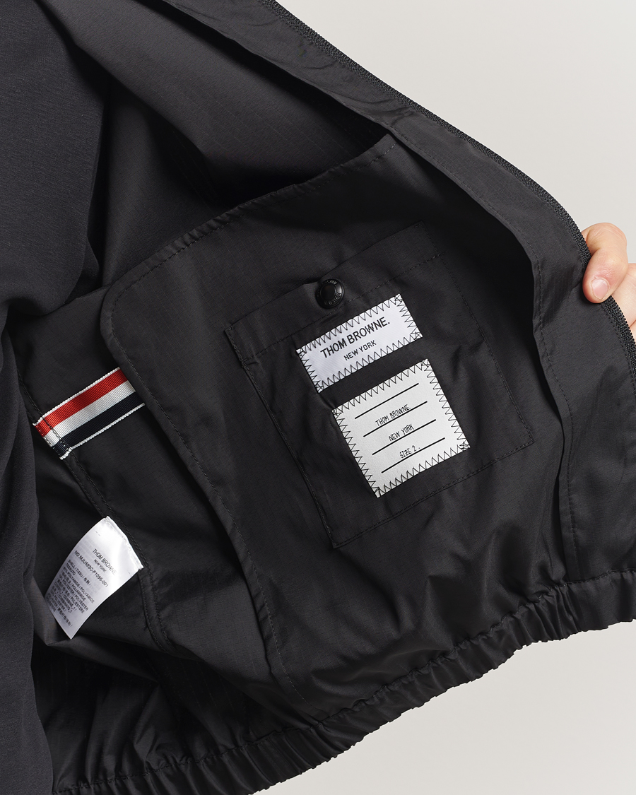 Uomini | Giacche | Thom Browne | Raglan 4 Bar Nylon Jacket Black