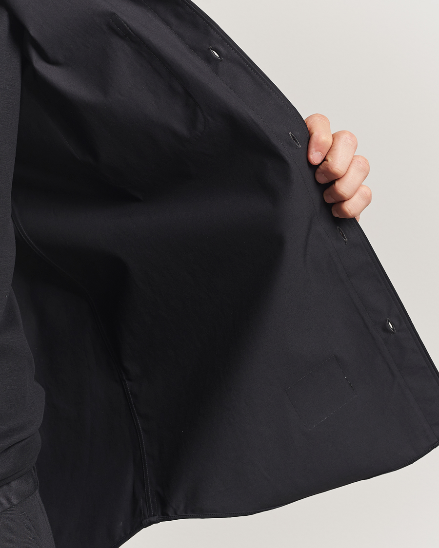 Uomini | Camicie | Thom Browne | Long Sleeve Hooded Overshirt Black