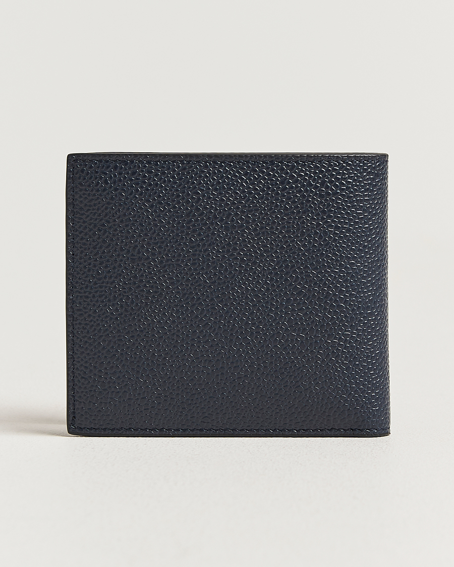 Uomini | Portafogli | Thom Browne | Pebble Grain Leather Wallet Navy